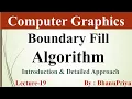 Boundary Fill Algorithm in Computer Graphics Computer Graphics tutorial by BhanuPriya Lec-19