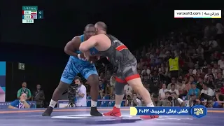 Olympics2024 Worldwrestling 130kg Michaellopez Aaminmirzazdeh Greekandromanstyle 