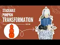 DIY Elegant Dollar Store Pumpkins Stackable Pumpkin Makeover for Fall Decor
