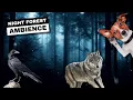 Download Lagu Night forest ambience with wolves, wind, and crows cawing