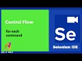 Selenium IDE Control flow - for each