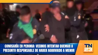 Comisaría en Peronia: Vecinos intentan quemar a presunto responsable de haber agraviado a menor