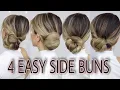 4 SIDE BUN HAIRSTYLES medium long hairstyles