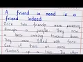 A Friend in Need is a Friend Indeed Emotional Friendship Story with Life Lesson