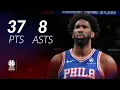 Joel Embiid 37 pts 8 asts vs Kings season