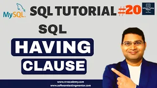 SQL Tutorial - SQL HAVING Clause HAVING Clause in SQL Example