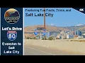 Let s Drive on I-80 West to Salt Lake City from Evanston Wyoming 4K Dash Cam