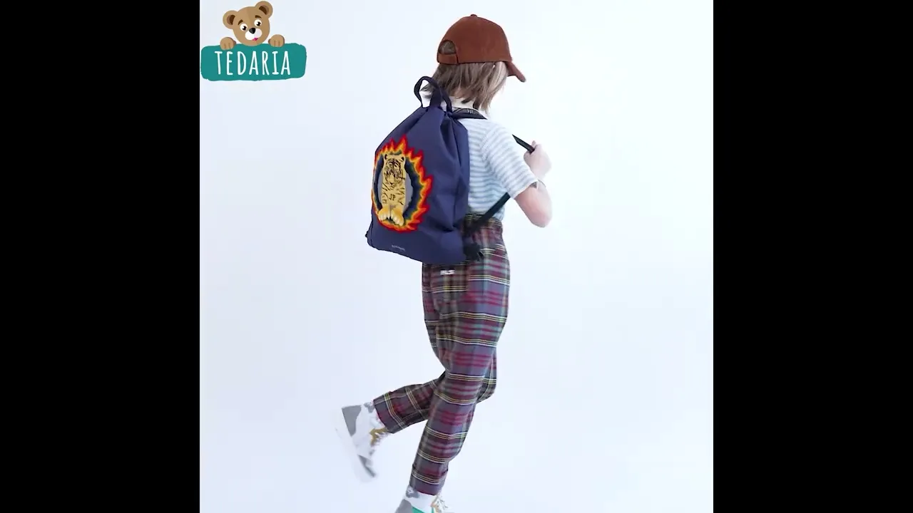 Turnbeutel für Hausschuhe - Schulbeutel City Bag Tiger Flame Jeune Premier - 4