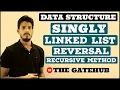 Reverse a single linked list Recursive method Data Structure