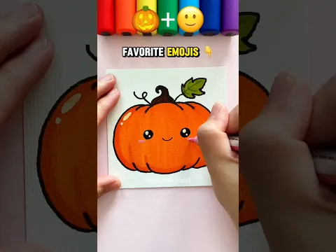 👉 I Mixed 🎃 and 🙂… Look What Happened! 👀 #emojimix #emojiart #drawing