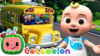 wheels on the bus with family cocomelon wheels on the bus songs nursery rhymes for kids