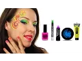 UV Neon Face Paint Tutorial - How to Do Neon Festival Face Paint
