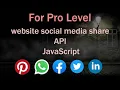 Website social media share API JavaScript