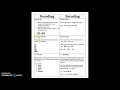 Decoding and Encoding