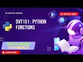 Lecture 10 - Python Functions