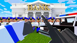 Can 100 Villagers Stop Me From Robbing the BANK in Minecraft
