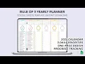 2025 Rule of 3 Yearly Planner - Google Sheets Template