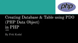 31 Creating Database Table using PDO in PHP
