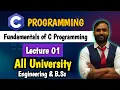 C PROGRAMMING FUNDAMENTALS OF C PROGRAMMING LECTURE 01 PRADEEP GIRI SIR