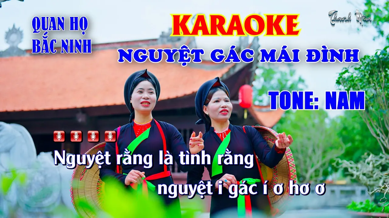 NGUYỆT GÁC MÁI ĐÌNH - KARAOKE - TONE NAM
