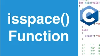 isspace Function C Programming Tutorial