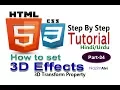 how to set 3D effects by using html and css3 tutorial part-34