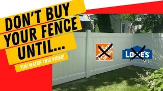 DON T Buy A Fence From Home Depot Until You Watch This - H J Fence Supply Company
