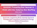 Lecture 16 Preventing Row Hammer SHADOW DVFS SysScale GSU Prof Mohammed Alser