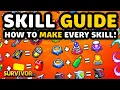 Survivor io SKILL GUIDE TIPS - How To EVOLVE EVERY SKILL WEAPON in Survivor io