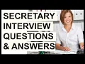 SECRETARY INTERVIEW QUESTIONS ANSWERS How To PASS a Secretarial Interview