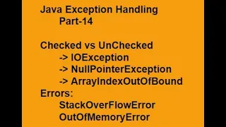 Java Exception Handling Part 14