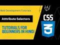 CSS Attribute Selectors CSS Tutorials for Beginners in Hindi