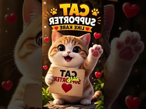 القطة بتسمع فيلم موفاسة وبتتحول أسد😲🐈؟