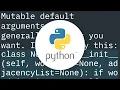Python constructor and default value