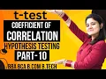 Test of Hypothesis about Coefficient of Correlation Hypothesis TestingBBA BCA BCOM BTECH Dream Maths