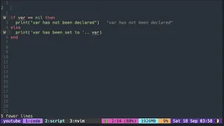 Lua Tutorial with Neovim Global Local Variable