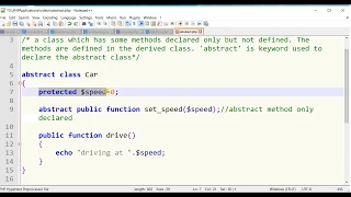 Abstract class and methods in PHP object oriented Code