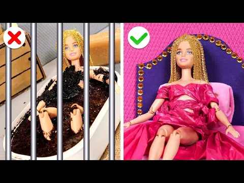 Download MP3 Oh No, Barbie Is In Jail! *Cool Doll’s Gadgets For Doll Makeover*