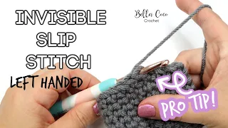 LEFT HANDED CROCHET INVISIBLE SLIP STITCH Bella Coco Crochet