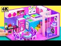 Download Lagu DIY Unicorn Miniature Dollhouse 🦄✨ Colorful Cardboard House with Kitchen, Bedroom \u0026 Laundry Room