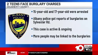 Two teens charged in string of burglaries in Dougherty County