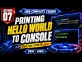 Print Hello World in Java Java Programming Complete Course Lecture 07 Urdu Hindi