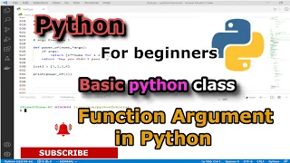 Python Function Arguments Python Tutorial for beginners