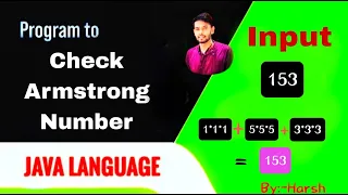Program To Check for Armstrong Number in java Hindi