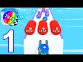 Ball Run 2048 - Gameplay Walkthrough Part 1 Tutorial Levels 1-18 iOS Android