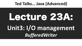 CSCI2120 - Lecture 23A Unit3-IO