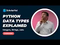 Python Data Types Python Data Types Tutorial for Beginners Learn Python Data Types