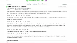 Java Practice It Exercise 14 12 shift Collections and stacks queues