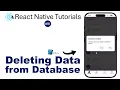 React Native - how to delete data from SQLite database