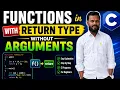 Functions with return type without arguments in C program